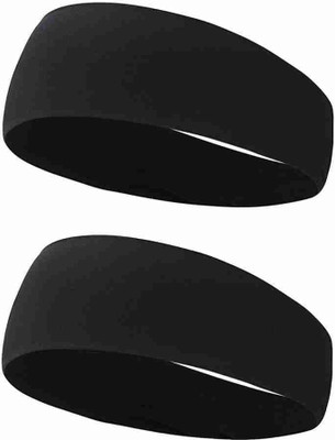 Caiuse Running Sweat Head Bands for Sports - Athletic Sweatbands Head Band(Black)
