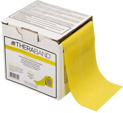 Theraband Resistance Band 25 Yard Roll, Thin Non-Latex Elastic Band Body Exercise Workout Resistance Band(Yellow, Pack of 1)
