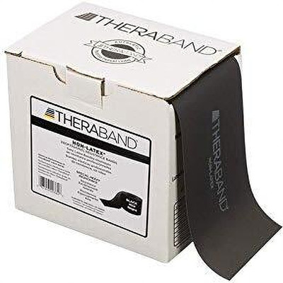 Theraband Resistance Band 25 Yard Roll, Non-Latex Professional Elastic Bands- Black Resistance Band(Black)
