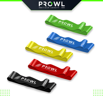 PROWL by Tiger Shroff Resistance Bands Mini Loop Perfect for Toning & Home Workout Resistance Band(Multicolor, Pack of 5)