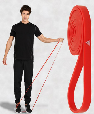 ADONYX Latex Workout Exercise Loop band For assisted Pull Up & Stretch Training Fitness Resistance Band(Red, Pack of 1)
