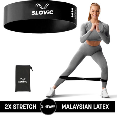 SLOVIC Mini Resistance Loop Band for Full Body Exercises - Black Resistance Band(Pack of 1)