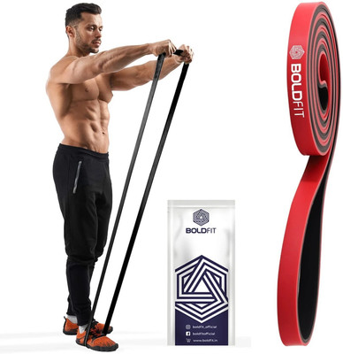 BOLDFIT Heavy Resistance Band For Exercise & Stretching Resistance Tube For Men & Women Resistance Band(Red, Pack of 1)