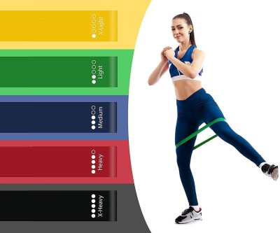 skyunion exercise band pack of 5 Resistance Tube(Multicolor)