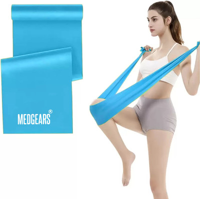 MEDGEARS Resistance Band for Beginner Light Exercise Band–5 Feet Each Latex Free Rubber Fitness Band(Pack of 1)