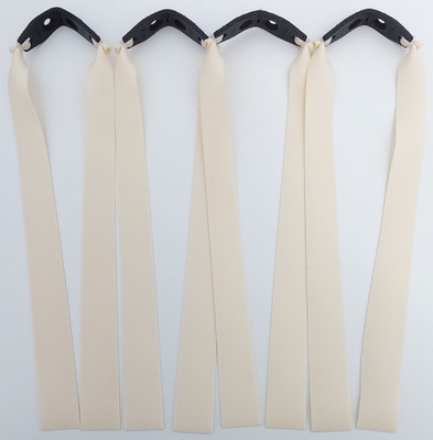 Marksman 0.75mm Thickness 24cm Length Slingshot Replacement Fast Rebound White Flat Bands Resistance Band(White, Pack of 4)