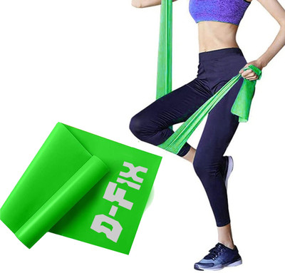 D-fix Yoga Band Resistance Exercise Band for Exercise Latex Free Theraband 5 ft Fitness Band(Green, Pack of 1)