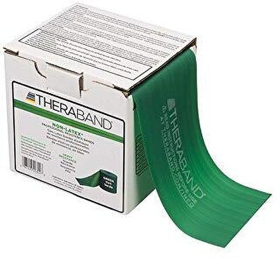 Theraband Resistance Band 25 Yard Roll, Non-Latex Professional Elastic Bands- Green Resistance Band(Green)