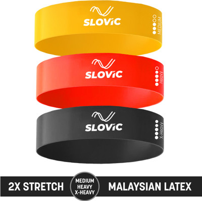 SLOVIC Resistance Mini Loop Bands for Workout | Toning Exercise Bands Resistance Band(Pack of 3)