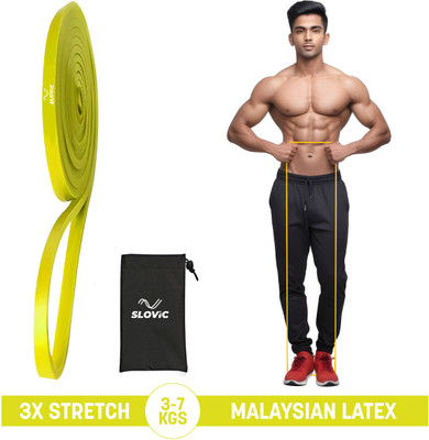 SLOVIC Yellow (3-7 kg) for Workout | Gym Band | Heavy Duty Material Resistance Band(Yellow, Pack of 1)