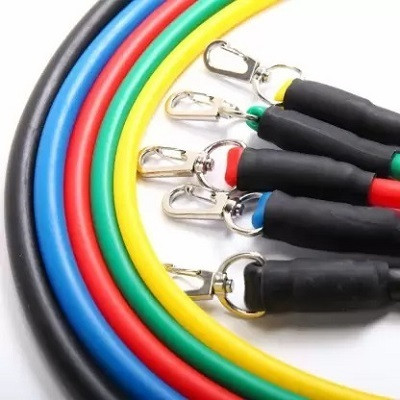 Oddish (11pcs) Exercise Bands with Door Anchor.(Multicolor) Resistance Tube(Multicolor)