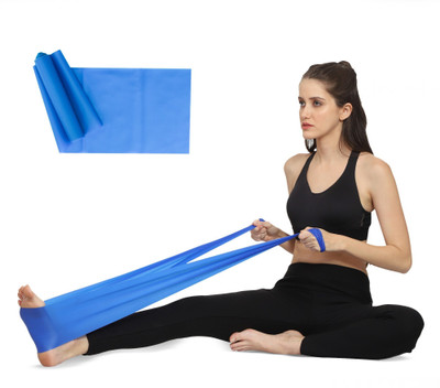 HealthHike Yoga Band Resistance Exercise Band for exercise Latex-Free Theraband 5 ft x 5inch Fitness Band(Blue, Pack of 1)