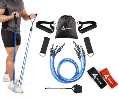 ADONYX Resistance Band Home Fitness Accessory Combo Resistance Tubes And Heavy Loop Fitness Band