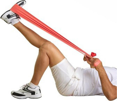 Dyna Physical Resistance Band-Light to Medium Resistance Fitness Band(Red, Pack of 1)