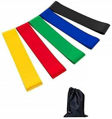 NS WORLD Resistance Bands Mini Loop Perfect for Toning & Home Workout pack of 5 Fitness Band(Pack of 5)