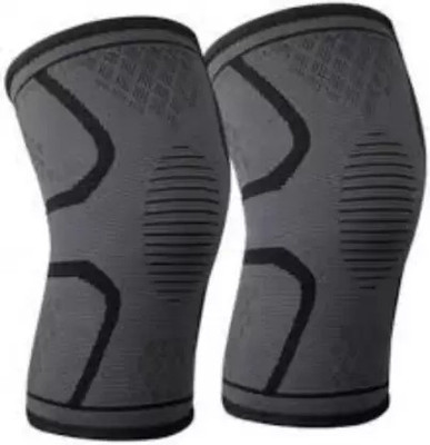 Viven enterprise 3D Knee Cap for Knee Pain for Women Men knee brace for Gym & Sports Aerobic Band(Black, Pack of 2)