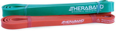 Theraband Super Heavy Resistance Latex Exercise Band Resistance Tube(Red, Green)