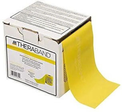 RaiVats NNResistance Band 25 Yard Roll, Non-Latex Professional Elastic Bands- Yellow Fitness Band(Yellow)