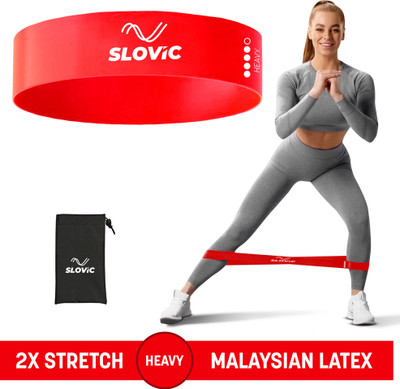 SLOVIC Mini Resistance Loop Band for Full Body Exercises - Red Resistance Band(Pack of 1)