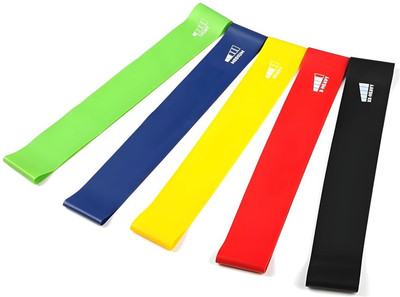 RAIVATS CARE Multicolor Resistance Loop Bands Set of 5 for Workout & Exercise Fitness Band(Multicolor, Pack of 5)