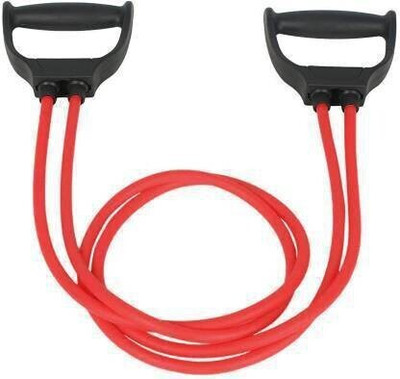 Avomaa Pull Rope Double Stretching Tube Latex Fitness Band Toning Tube@926 Resistance Tube(Red)