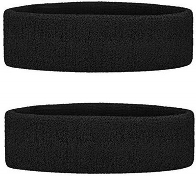 Adhvik Set Of 2 Pcs Black Men's and Women's Running/fitness/yoga/workout/gym Towel Head Resistance Band(Black, Pack of 2)