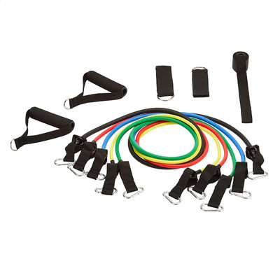 Avomaa Pull Rope Double Stretching Tube Latex Fitness Band Toning Tube@769 Resistance Tube(Multicolor)