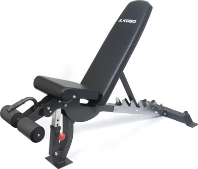 KOBO Commercial EB-1015 Exercise Adjustable for Gym Fitness Flat - Incline - Decline Multipurpose Fitness Bench