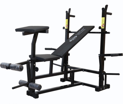 GymCrew 7 IN 1 DOUBLE SUPPORT BLACK Multipurpose Fitness Bench