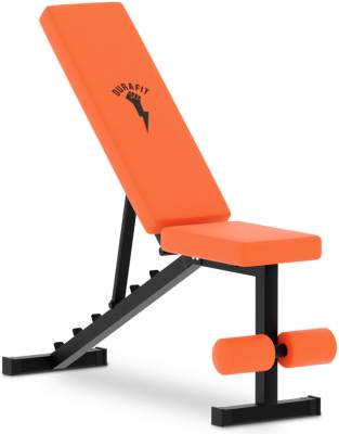 Durafit Foldable Bench Max User Weight 150 Kgs Multilevel Incline And Decline -Orange Multipurpose Fitness Bench