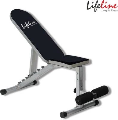 Lifeline LB 311 Adjustable Bench with 8 Levels, Flat, Incline & Decline Abdominal Fitness Bench