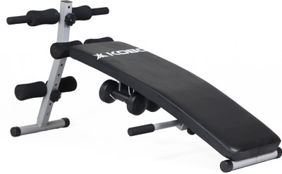 KOBO Sit Up With Dumbbells & Resistance Tube Multipurpose Fitness Bench