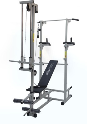 GymCrew ABS TOWER 20 in 1 Double Support SILVER Multipurpose Fitness Bench