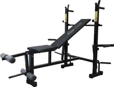 GymCrew 8 IN 1 SINLGE SUPPORT BLACK Multipurpose Fitness Bench