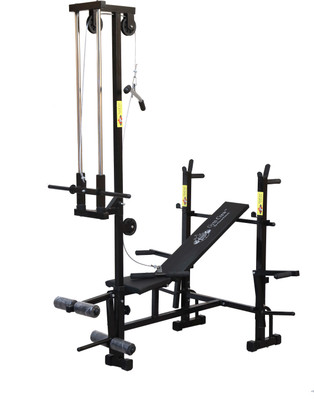 GymCrew 20/1 Single support black colour Multipurpose Fitness Bench