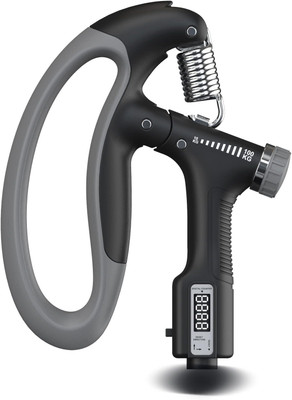 FirstFit Hand Grip Strengthener With Counter | Strength Trainer Hand Grip/Fitness Grip(Black, Grey)
