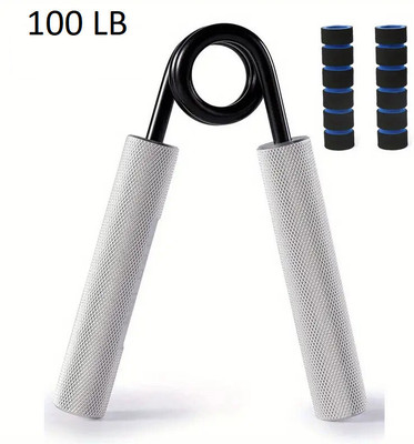 Fit Carve Hand Grip Strengthener, Hand Soft Foam Manual Exerciser 100Lb,Silver Hand Grip/Fitness Grip(Silver)