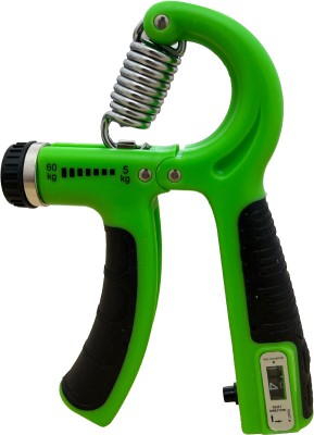 Veera Adjustable Hand Grip With Counter | Enhance Forearms & Fingers | 5kg To 60kg Hand Grip/Fitness Grip(Green, Black)