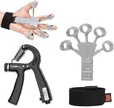 MegaValue (Assorted Color) Hand Strength Flexion Extension Training & hand Grip(Pack of 2) Hand Grip/Fitness Grip(Multicolor)