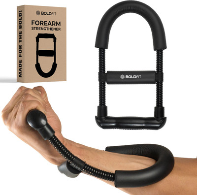 BOLDFIT Forearms Equipment Wrist Exercise Equipment Forearm Exercise Forearm Grip Arm Hand Grip/Fitness Grip(Black)