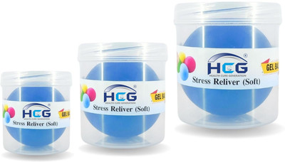 HCG Healthcure generation Silicone Gel Exerciser Ball for hand exercise Hand Grip/Fitness Grip(Blue)