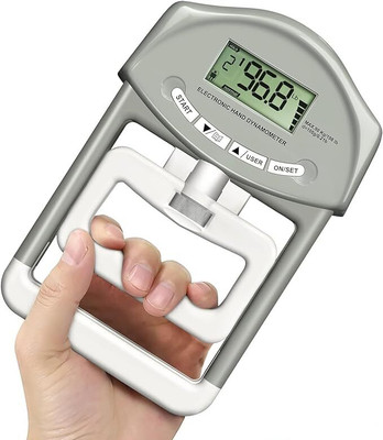 MBUYS MALL Digital Dynamometer Hand Grip Measurement Meter Hand Grip/Fitness Grip(Grey)