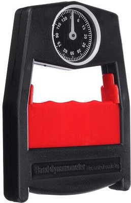 Jiyan Enterprise Plastic Hand Dynamometer Grip Strength Meter Exerciser, 0-130Kg Capacity Hand Grip/Fitness Grip(Black, Red)