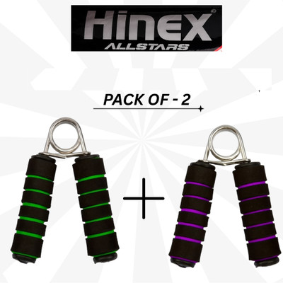 HINEX ALL STARS Hinex Light pressure foam handgrip - pack of 2 , purple and green Hand Grip/Fitness Grip(Green, Purple)