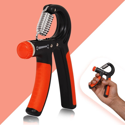 Manogyam Hand Gripper Adjustable (10-40Kg) Best Hand Exerciser for Home & Gym Hand Grip/Fitness Grip(Black, Orange)