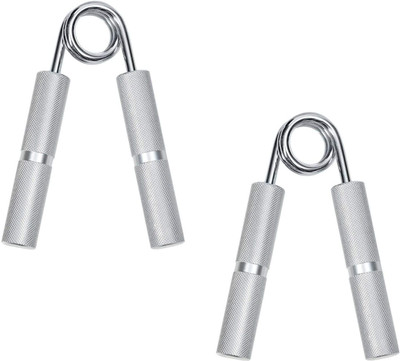 GJSHOP Hand Grip Exerciser Strengthener Metal Hand Forearm Wrist Heavy Strength Hand Grip/Fitness Grip(Silver)