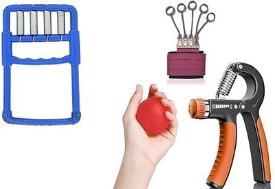 Zenitrain Fitness combo Hand Grip, Finger Gripper Exercise gel Ball Finger Grip pack of 4 Hand Grip/Fitness Grip