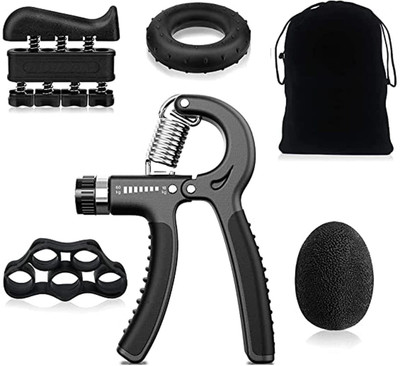 Niralasa Gripper, Gripper Set, Black Adjustable Hand Grip Strengthener Set of 5 Pcs Hand Grip/Fitness Grip