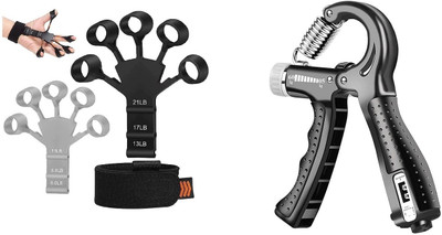 ShopiMoz Finger Grip with Counter Hand Gripper Strengthener Adjustable Finger Trainer Hand Grip/Fitness Grip