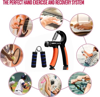 TRUE INDIAN Premium Hand Gripper For Best Forearm Exercise Equipment For Men And Women Hand Grip/Fitness Grip(Blue, Orange)